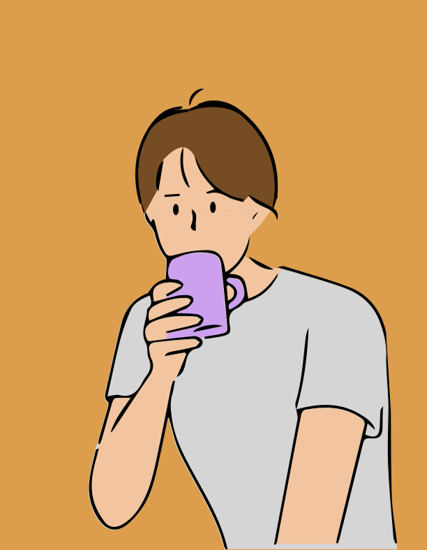 Person holding coffee